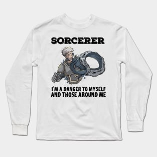 Wizard Mage RPG PnP Roleplaying Dungeon Sorcerer Meme Gift Long Sleeve T-Shirt